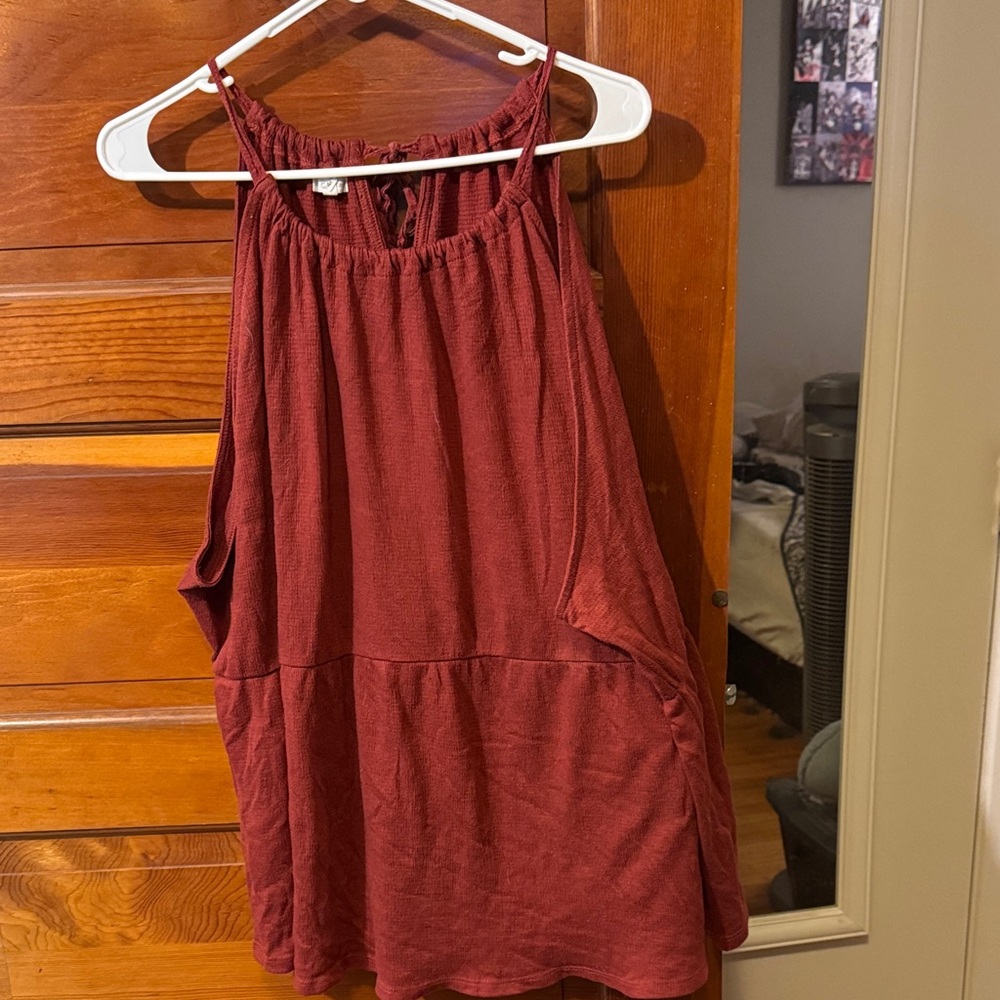 Maurices Brick Red Sleeveless Top
